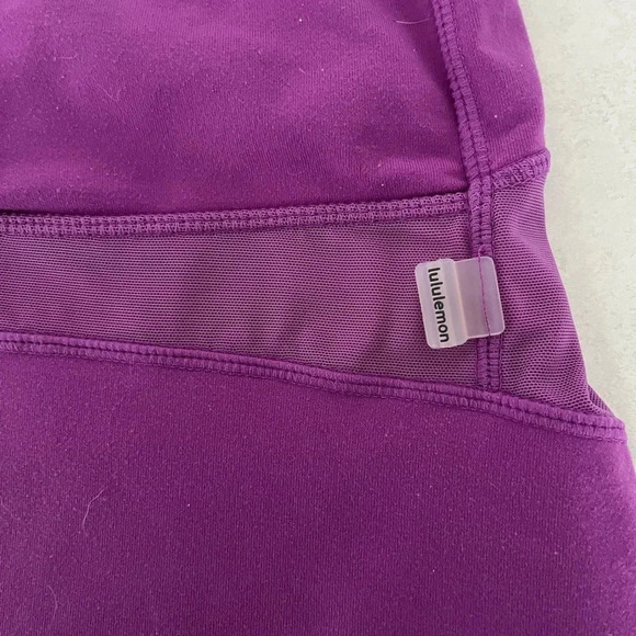 Lululemon/ Deep V-neck/ Mesh detail/ Purple/ Size: See measurements in photos - Picture 6 of 8